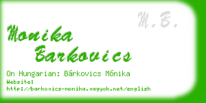 monika barkovics business card